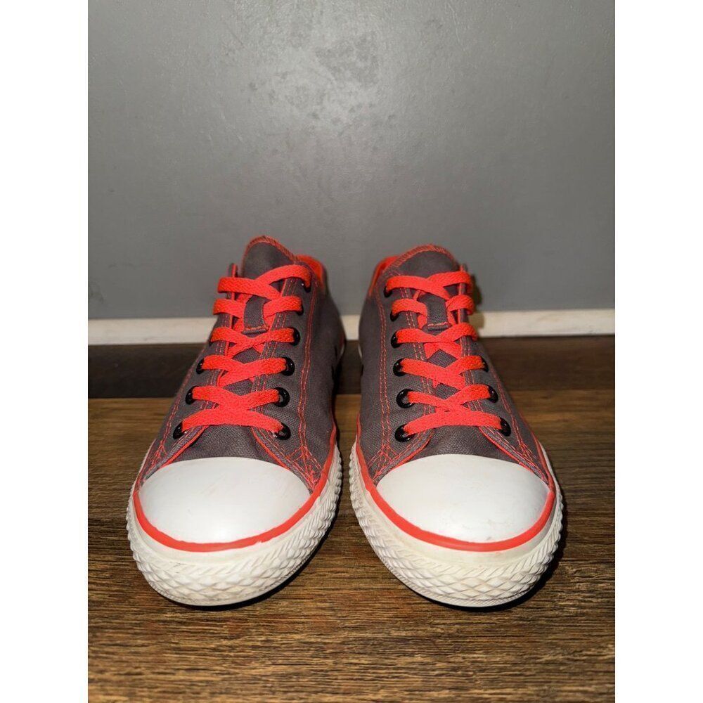 Converse Double Tongue Grey Orange Animal Print Junior Size 5/ EU 37.5 - Picture 6 of 12